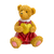 Escultura Urso Resina Menina Coração Sentado 13cm na internet