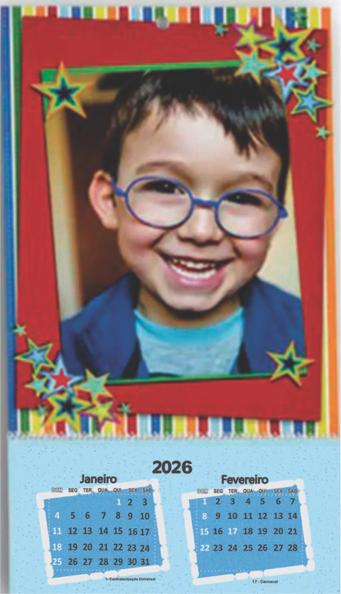 CAL001 - CALENDÁRIO DE PAREDE COM ESPIRAL - 2026 - comprar online