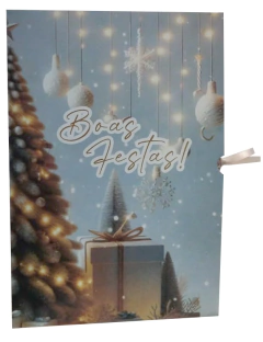 NAT058 - CARTÃO BOAS FESTAS PRATA - comprar online