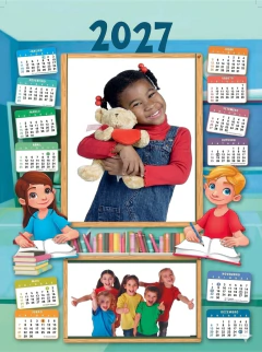 CAL006 - CALENDÁRIO DE PAREDE COM ILHÓS - 2 fotos - 2027 - comprar online