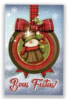 NAT063 - CARTÃO BOAS FESTAS BOLA 3D - comprar online