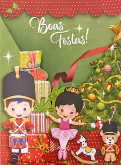 NAT056 - CARTÃO PORTA RETRATO SOLDADINHO E BAILARINA