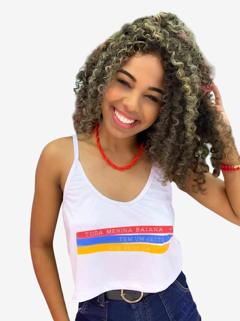 CROPPED DE ALÇA - MENINA BAIANA - comprar online