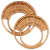 Par de Alça Rattan- Bege 17cm