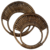 Par de Alça Rattan- Caramelo 17cm