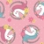 Tecido Estampado Unicornio cor de rosa
