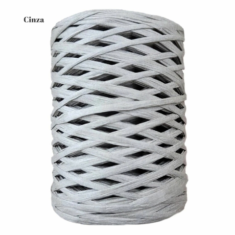 RAFIAL DE PAPEL 3CM 100MT CINZA