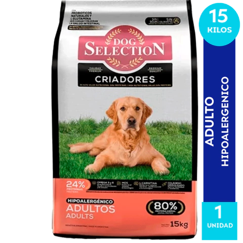 Dog Selection Criadores Adultos Hipoalergénico x 15 kg