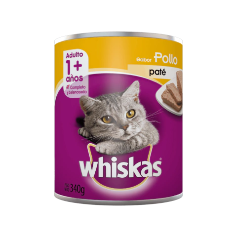 WHISKAS LATA ADULTO POLLO X 340G
