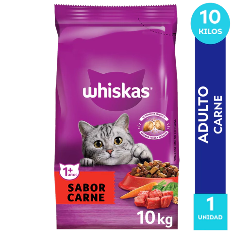 WHISKAS CARNE 10KG
