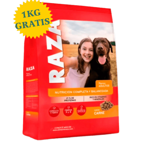 RAZA PERROS CARNE 15 + 1 KG