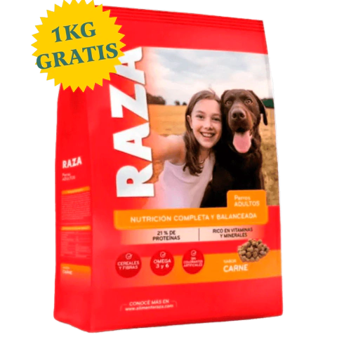 RAZA PERROS CARNE 15 + 1 KG