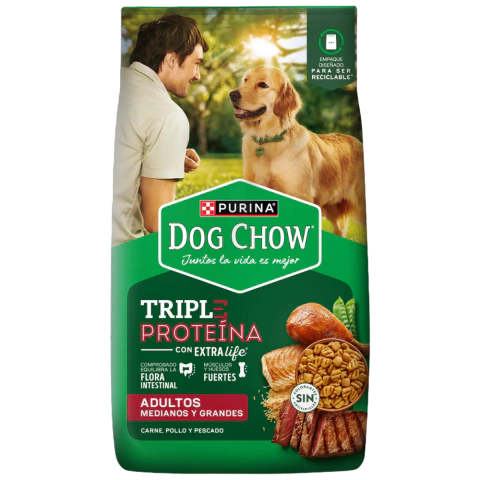 DOG CHOW ADULTO MED Y GRA TRI. PRO. x 20 kg.