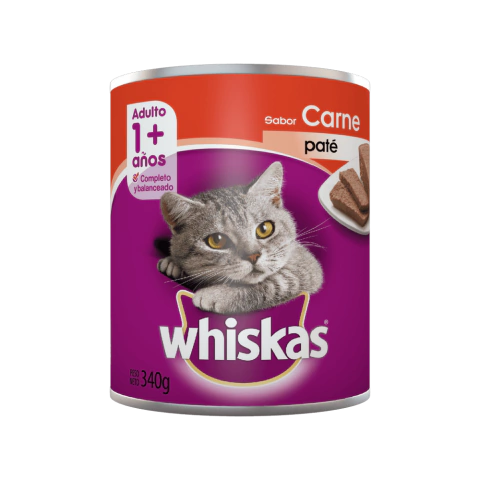 WHISKAS LATA ADULTO CARNE X 340G