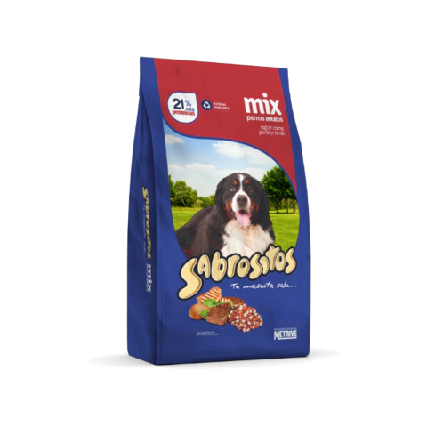 SABROSITOS MIX PERROS ADULTOS carne, pollo y cerdo X 8 Kg