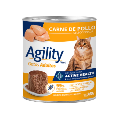 AGILITY WET CATS POLLO X 340 GR