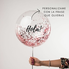 Burbujas Glitter Personalizables infladas con helio