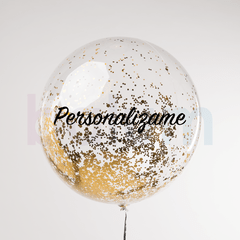 Burbujas Glitter Personalizables infladas con helio - comprar online