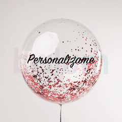 Burbujas Glitter Personalizables infladas con helio - BALUM globos