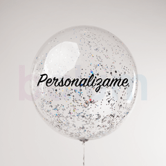 Imagen de Burbujas Glitter Personalizables infladas con helio