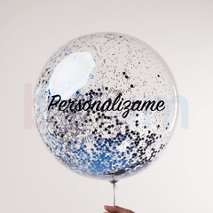 Burbujas Glitter Personalizables infladas con helio - comprar online