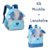 Kit Mochila"13" + Lancheira Cachorro Azul Clio - comprar online