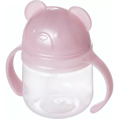 Copo de Treinamento com Canudo Ursinha Rosa Plasútil