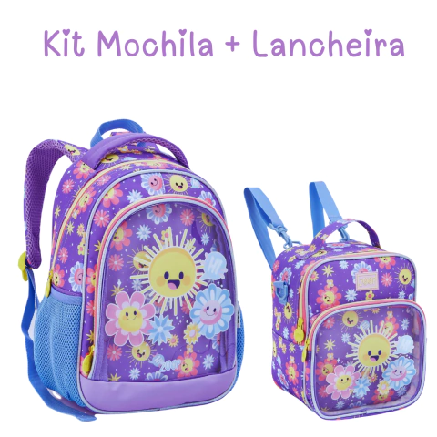 Kit Mochila"13" + Lancheira Primavera Zoop Seanite - comprar online