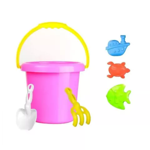 Balde com Pás Rosa/Roxa Tateti