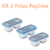 Kit com 3 Potes Duplo Papinha Petit Azul Plasutil