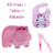 Kit Prato + Talher + Babador Rosa - comprar online