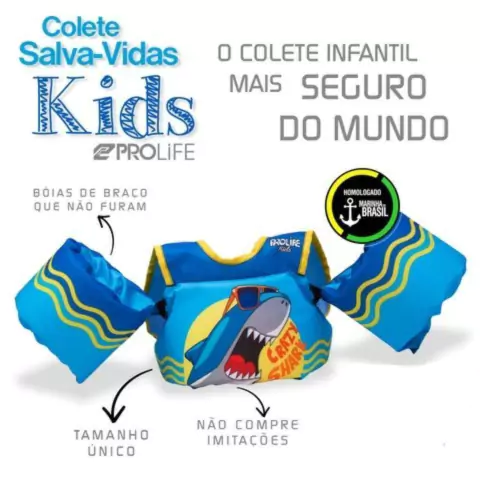 Colete Salva-Vidas Shark 10-25KG Prolife