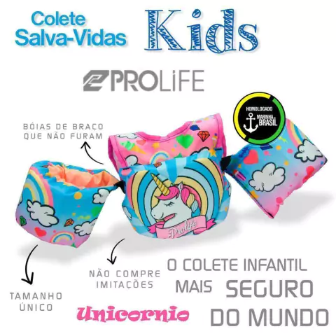 Colete Salva-Vidas Unicórnio 10-25KG Prolife
