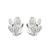 Aros Argollas Hojitas Crystals | Plata 925 Italiana