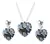 Cadena Dije + Aros Crystal Heart |SW| Plata 925 - tienda online