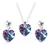 Cadena Dije + Aros Crystal Heart |SW| Plata 925 en internet