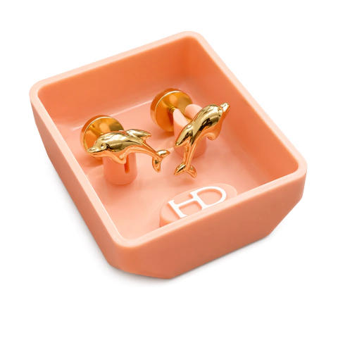 Aros Abridores CH Delfines | Laminado Oro 18kts