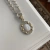 Cadena Roló + Dije Oval | Plata 925 o Nácar