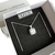 Cadena Dije Cuadrado Crystals | Plata 925 Italiana - tienda online