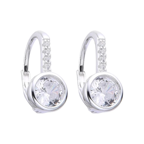 Aros Brisura Crystal | Plata 925 Italiana - comprar online