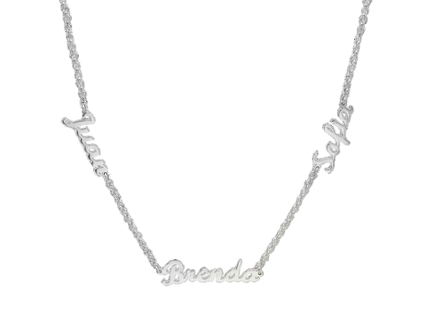Cadena Nombres Triple | Plata 925 - comprar online