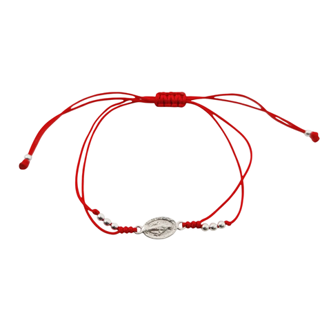Pulsera Hilo Rojo Virgen Milagrosa | Plata 925 Italiana - comprar online