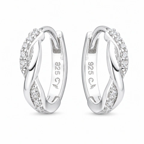 Aros Argollas Torzadas | Plata 925 Italiana