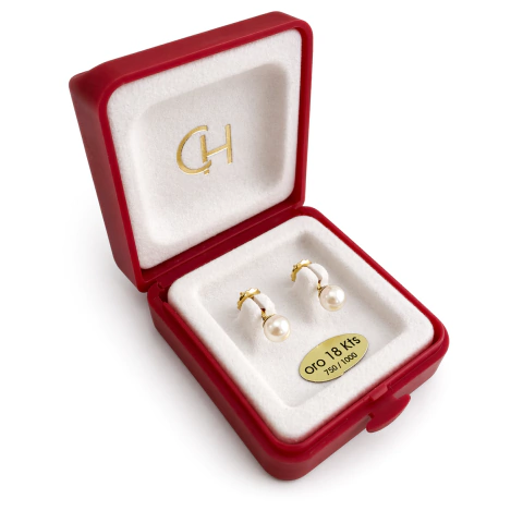 Aros Perlas 5mm | Oro 18k