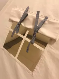KIT MAX : Cabana infantil + janelas + tapete acolchoado cinza 135x90x90cm + bandeirola topo + varal de bandeirinha na internet