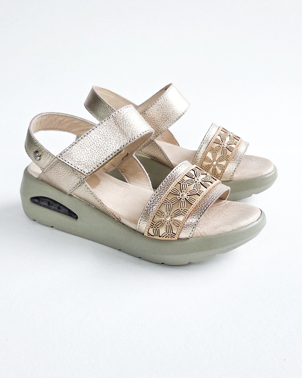 SANDALIAS AMPARO | ORO CLARO
