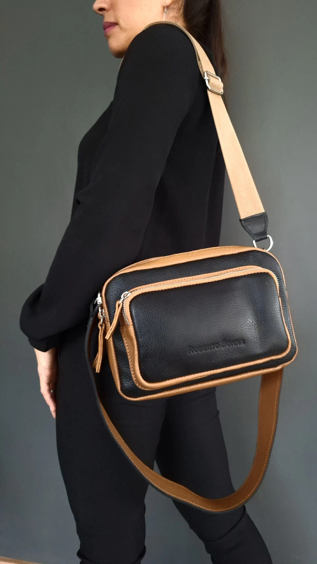 BANDOLERA RENI | NEGRO-SUELA