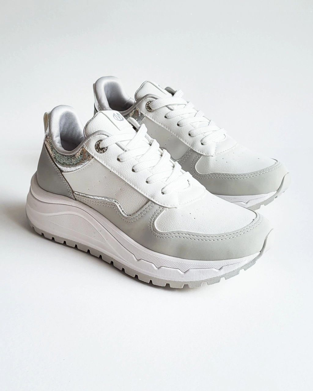 ZAPATILLAS NURIA | BLANCO-PLATA