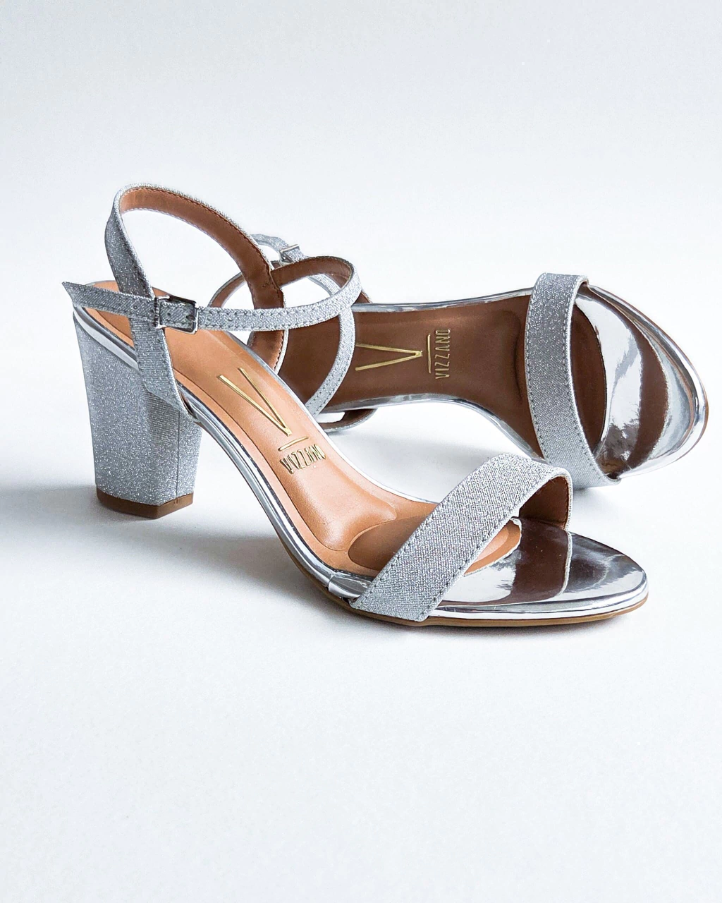 SANDALIAS ZANA | GLITTER PLATA