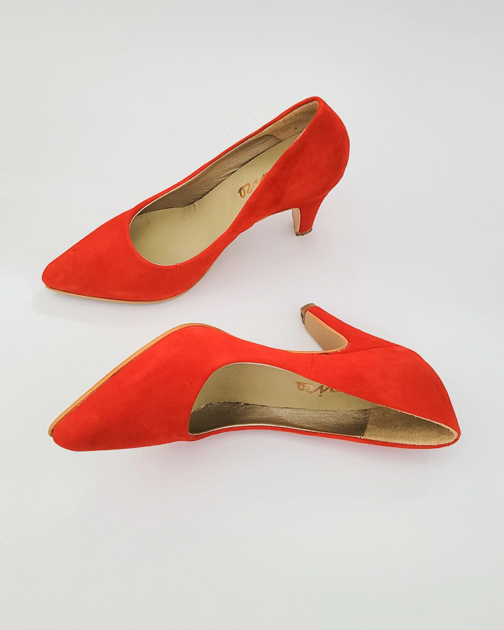 STILETTOS CANNA | GAMUZA ROJO